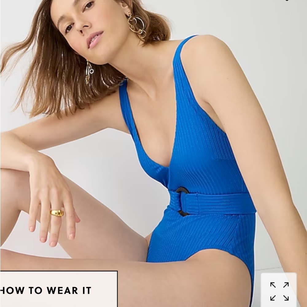 NWT J. Crew Wide-Rib Belted One-Piece